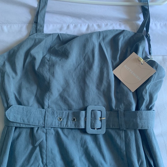 KITTENISH - ‘On Cloud 9’ Dusty Blue Dress - Picture 6 of 6